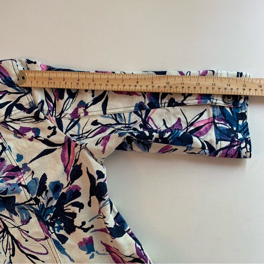 TanJay Floral Print Blazer Jacket Sz 8P - Picture 12 of 14